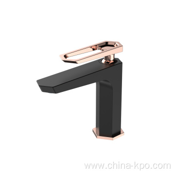 Basin Bathroom Brass Black And Rose Gold Faucets